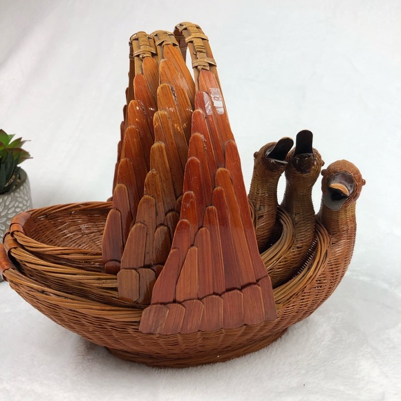 Vintage Wicker Duck Basket Bundle of 3 - Picture 7 of 7